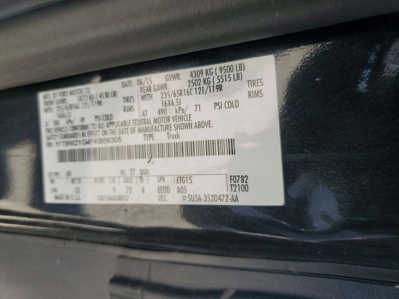 57348406 :رقم المزاد ، 1FTBW2YG4FKB09305 vin ، 2015 Ford Transit مزاد بيع