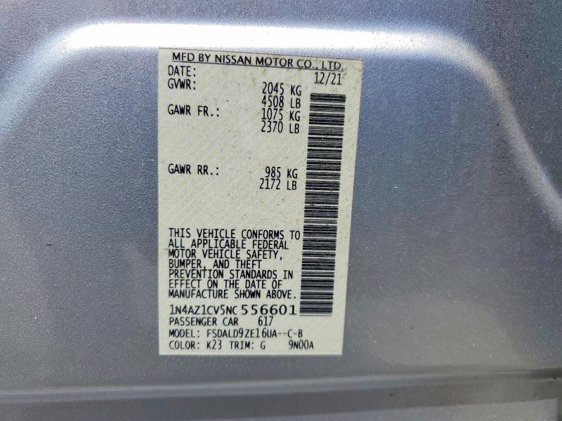 Продажа на аукционе авто 2022 Nissan Leaf, vin: 1N4AZ1CV5NC556601, номер лота: 57513616