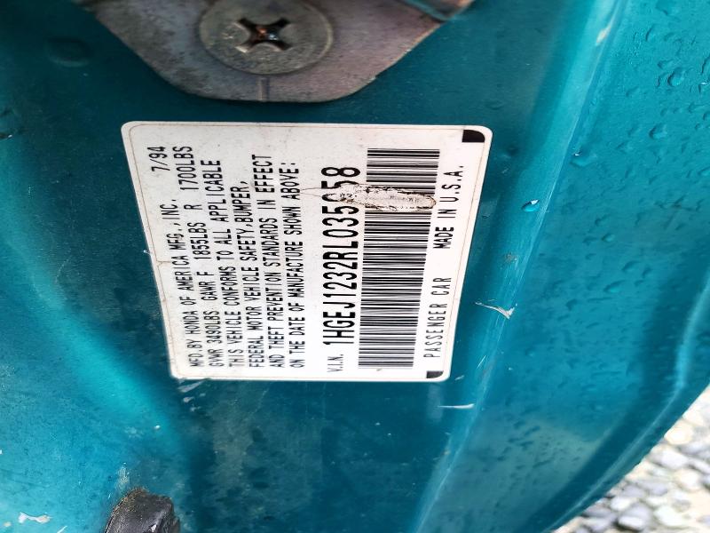 Продажа на аукционе авто 1994 Honda Civic, vin: 1HGEJ1232RL035958, номер лота: 57996566