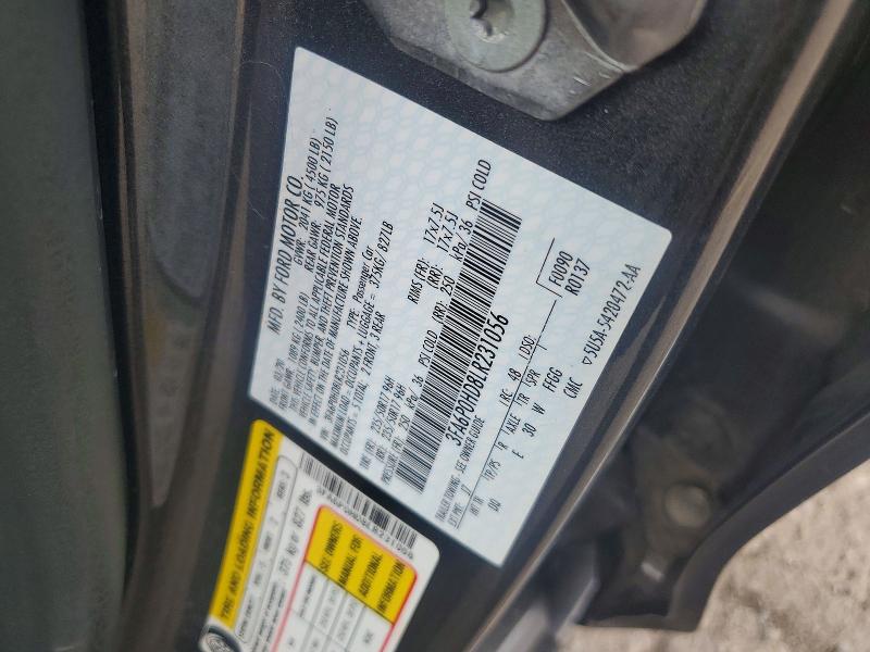 56528146 :رقم المزاد ، 3FA6P0HD8LR231056 vin ، 2020 Ford Fusion مزاد بيع