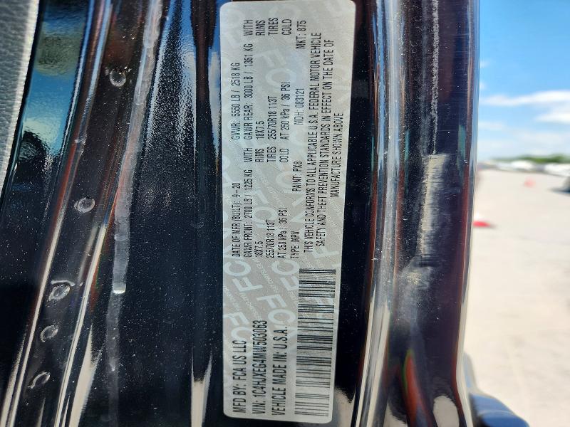 57921916 :رقم المزاد ، 1C4HJXEG4MW503063 vin ، 2021 Jeep Wrangler Unlimited مزاد بيع