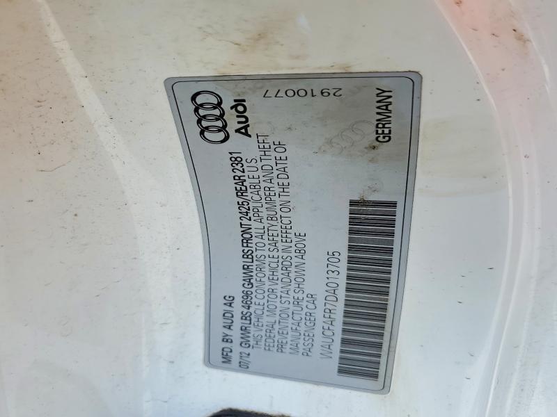 Aukcja sprzedaży 2013 Audi A5, vin: WAUCFAFR7DA013705, numer aukcji: 56206546