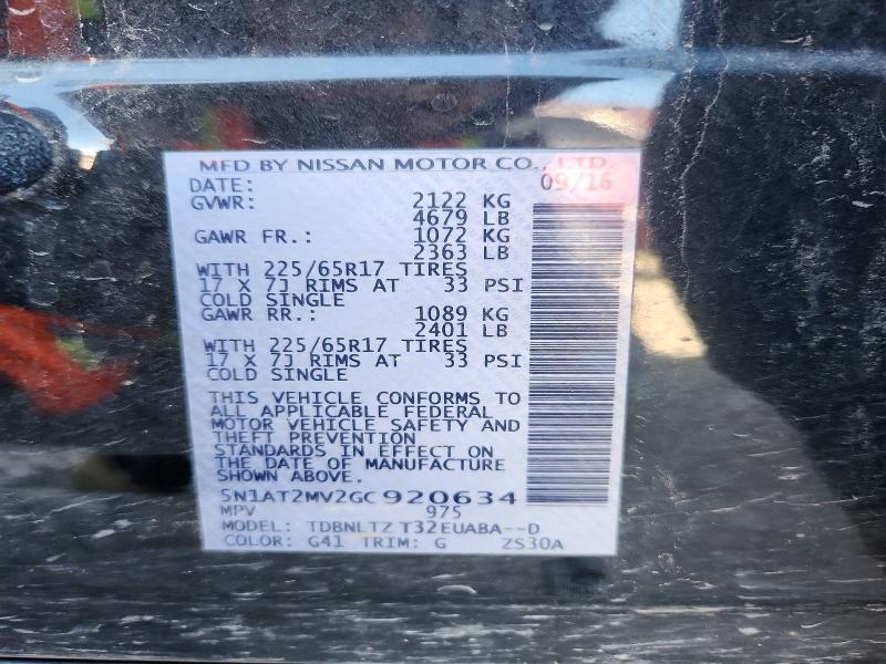 Aukcja sprzedaży 2016 Nissan Rogue, vin: 5N1AT2MV2GC920634, numer aukcji: 54515866