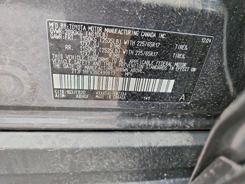 Aukcja sprzedaży 2025 Toyota Rav4, vin: 2T3F1RFV3SC499813, numer aukcji: 56397166
