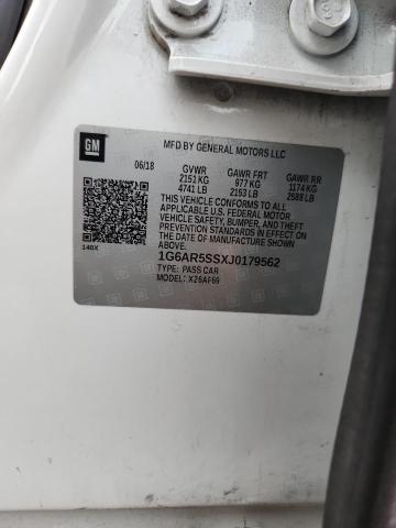 2018 Cadillac Cts მანქანა იყიდება აუქციონზე, vin: 1G6AR5SSXJ0179562, აუქციონის ნომერი: 55428156