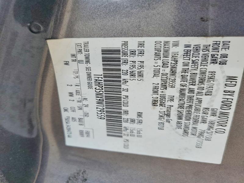 Продажа на аукционе авто 2009 Ford Focus, vin: 1FAHP35NX9W129559, номер лота: 58413726
