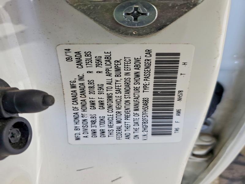Aukcja sprzedaży 2015 Honda Civic, vin: 2HGFB2F57FH504683, numer aukcji: 58247576