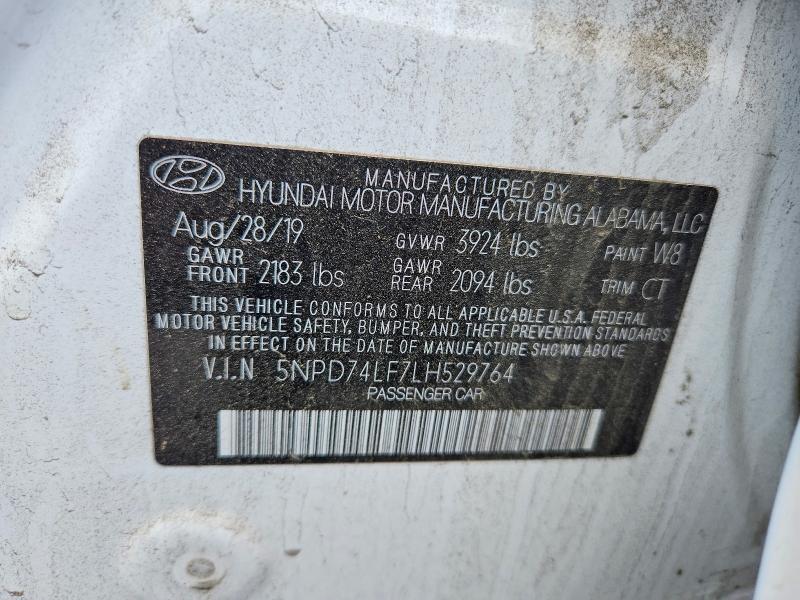 2020 Hyundai Elantra მანქანა იყიდება აუქციონზე, vin: 5NPD74LF7LH529764, აუქციონის ნომერი: 56222256