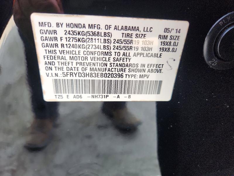 Aukcja sprzedaży 2014 Acura Mdx, vin: 5FRYD3H83EB020396, numer aukcji: 55443146