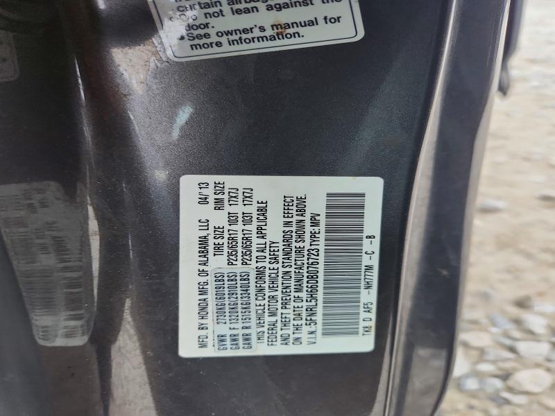 Продажа на аукционе авто 2013 Honda Odyssey, vin: 5FNRL5H66DB076723, номер лота: 57756626