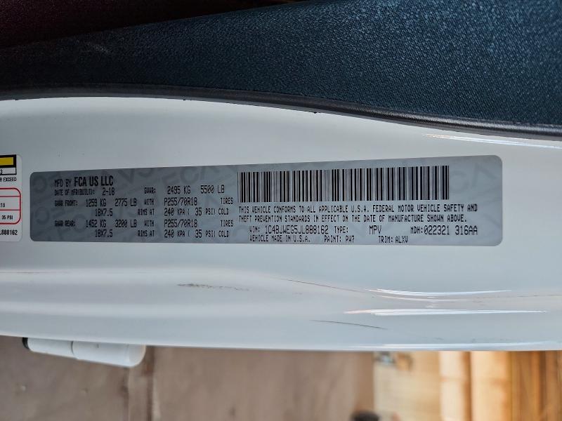 Продаж на аукціоні авто 2018 Jeep Wrangler Unlimited, vin: 1C4BJWEG5JL888162, номер лоту: 56125296