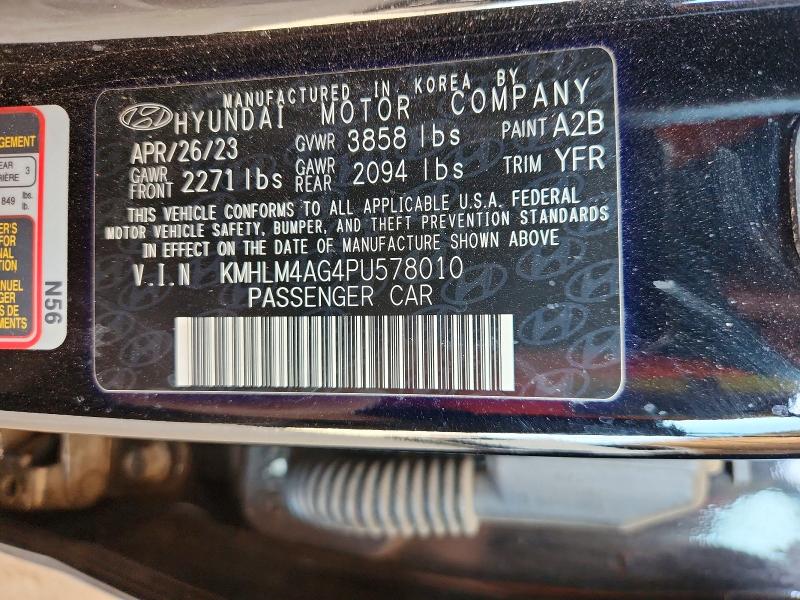 56365086 :رقم المزاد ، KMHLM4AG4PU578010 vin ، 2023 Hyundai Elantra مزاد بيع