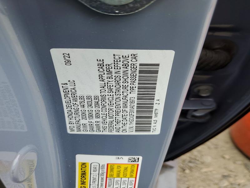 Продаж на аукціоні авто 2022 Honda Accord, vin: 1HGCV2F3XNA018973, номер лоту: 55801116