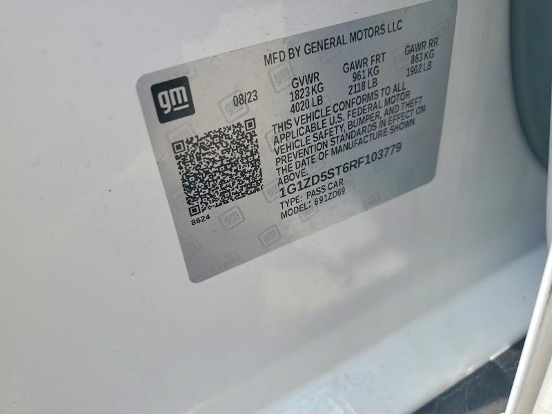Продажа на аукционе авто 2024 Chevrolet Malibu, vin: 1G1ZD5ST6RF103779, номер лота: 58313216
