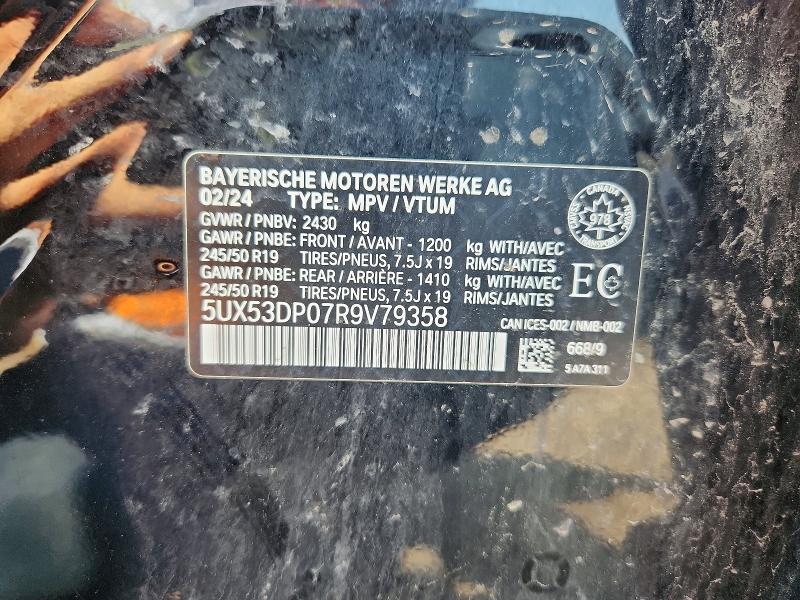 Продаж на аукціоні авто 2024 Bmw X3, vin: 5UX53DP07R9V79358, номер лоту: 57537306