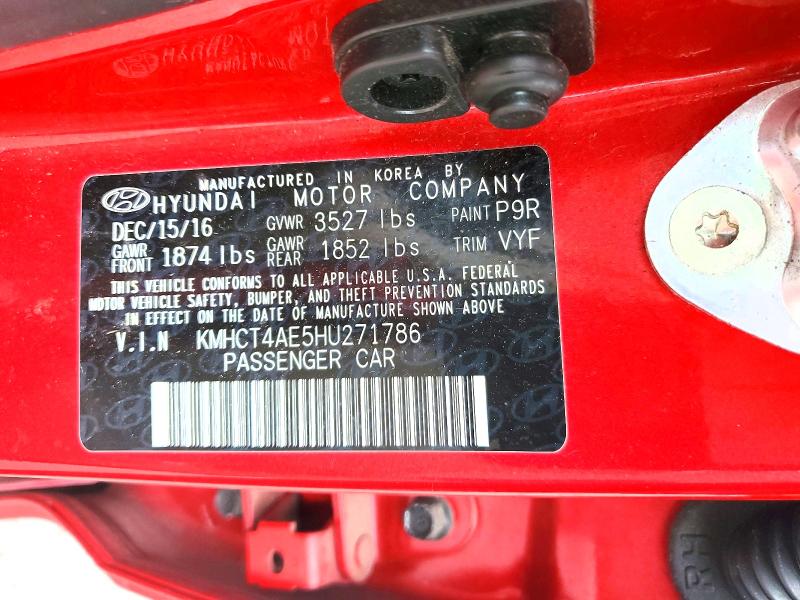Aukcja sprzedaży 2017 Hyundai Accent, vin: KMHCT4AE5HU271786, numer aukcji: 56671096