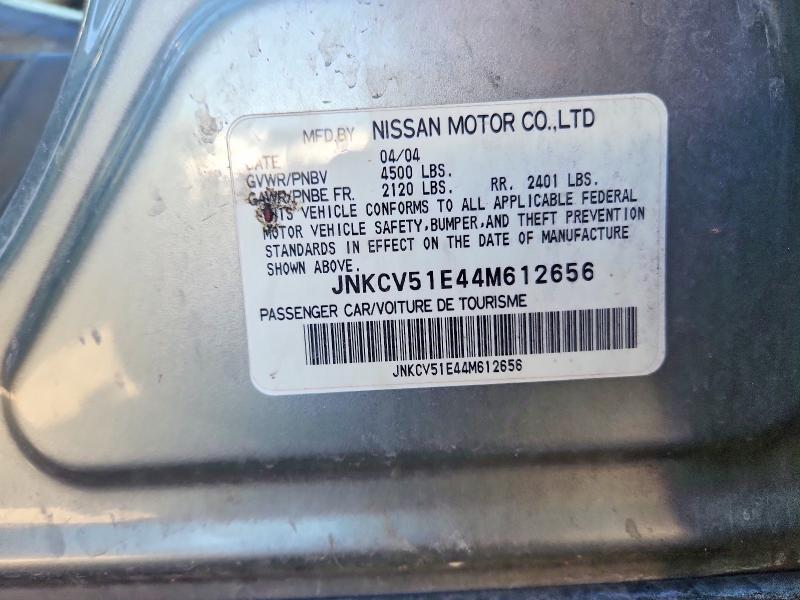 2004 Infiniti G35 მანქანა იყიდება აუქციონზე, vin: JNKCV51E44M612656, აუქციონის ნომერი: 55927806