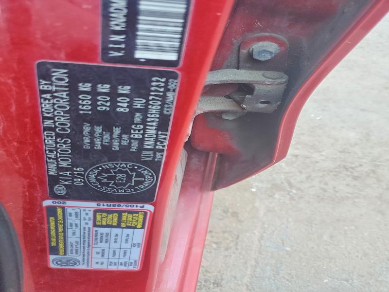 2017 Kia Rio მანქანა იყიდება აუქციონზე, vin: KNADM4A36H6071232, აუქციონის ნომერი: 56916516
