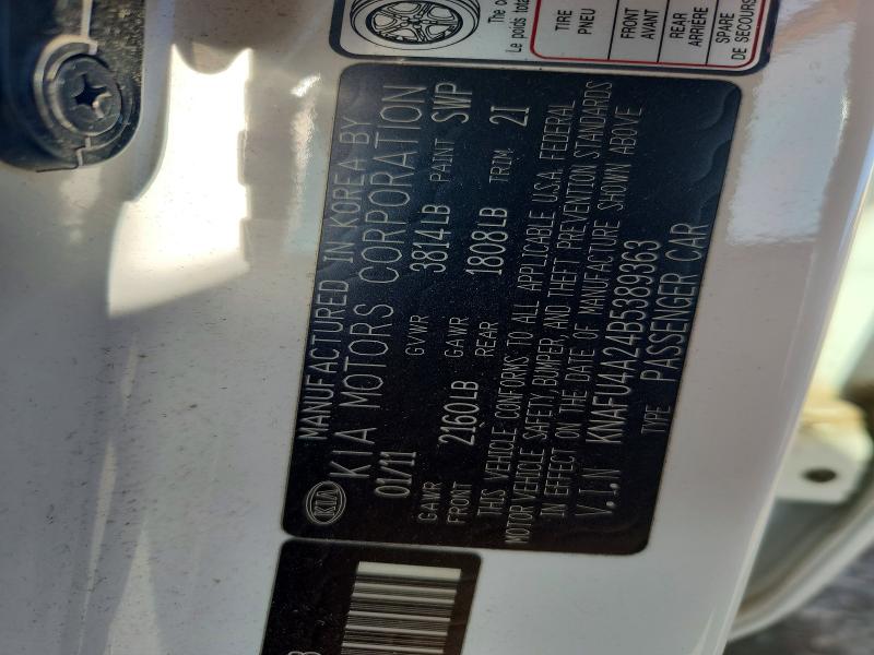 Продаж на аукціоні авто 2011 Kia Forte, vin: KNAFU4A24B5389363, номер лоту: 56970176