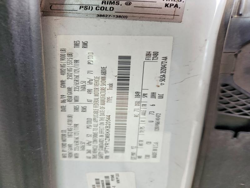 Aukcja sprzedaży 2019 Ford Transit, vin: 1FTYR1ZM8KKB20544, numer aukcji: 58619326