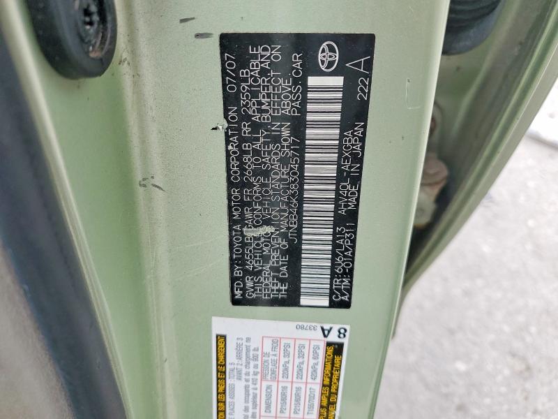 Продаж на аукціоні авто 2008 Toyota Camry, vin: JTNBB46K383045717, номер лоту: 58919896