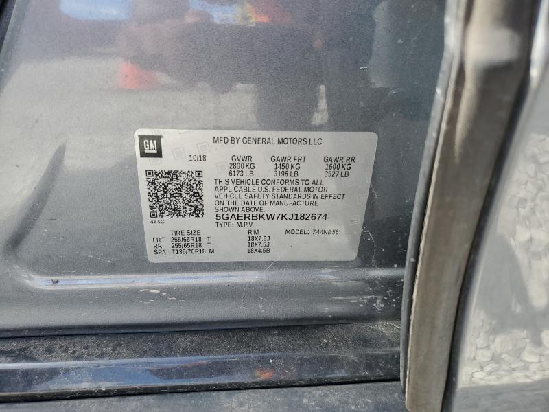2019 Buick Enclave მანქანა იყიდება აუქციონზე, vin: 5GAERBKW7KJ182674, აუქციონის ნომერი: 56722216