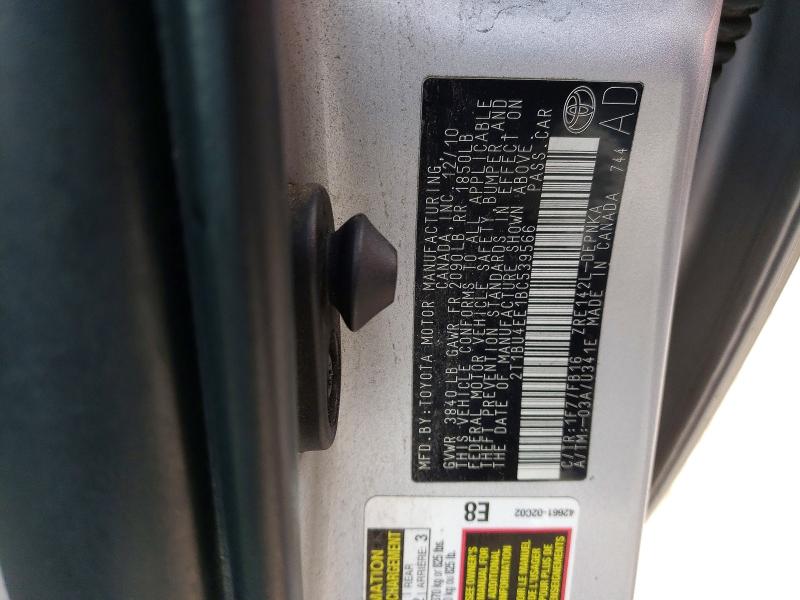 Aukcja sprzedaży 2011 Toyota Corolla, vin: 2T1BU4EE1BC539566, numer aukcji: 58219766