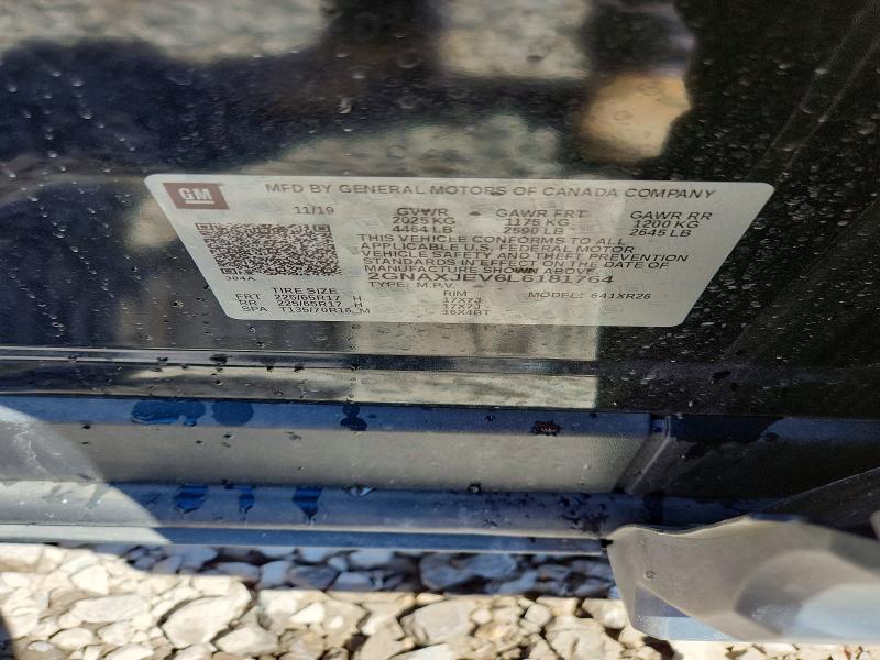 2020 Chevrolet Equinox მანქანა იყიდება აუქციონზე, vin: 2GNAXJEV6L6181764, აუქციონის ნომერი: 56719986