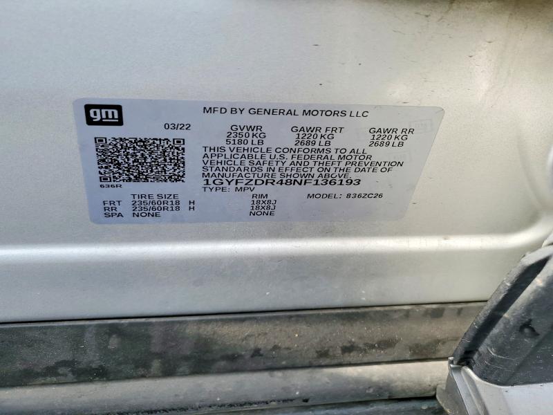 Продаж на аукціоні авто 2022 Cadillac Xt4, vin: 1GYFZDR48NF136193, номер лоту: 58217346