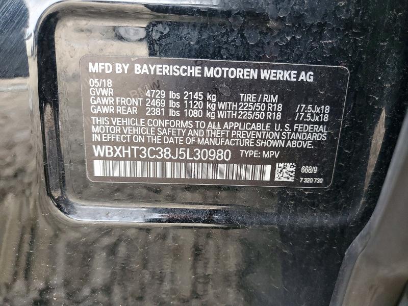 Aukcja sprzedaży 2018 Bmw X1, vin: WBXHT3C38J5L30980, numer aukcji: 57480706