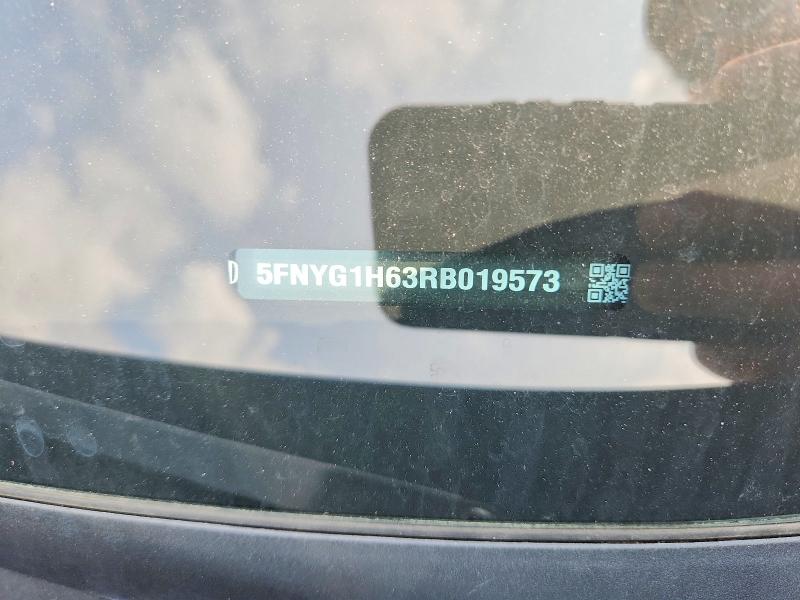 58855456 :رقم المزاد ، 5FNYG1H63RB019573 vin ، 2024 Honda Pilot مزاد بيع
