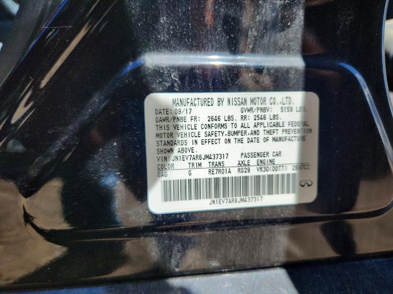 Продажа на аукционе авто 2018 Infiniti Q50, vin: JN1EV7AR6JM437317, номер лота: 57398376