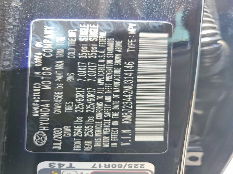 Продажа на аукционе авто 2021 Hyundai Tucson, vin: KM8J23A42MU314146, номер лота: 58839136