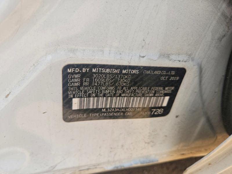 Продажа на аукционе авто 2020 Mitsubishi Mirage, vin: ML32A3HJXLH001346, номер лота: 57659676