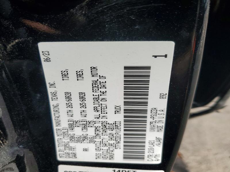 Aukcja sprzedaży 2023 Toyota Tundra, vin: 5TFNA5DB1PX109533, numer aukcji: 55747426