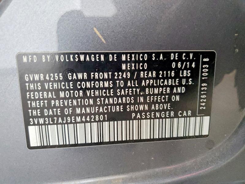 Aukcja sprzedaży 2014 Volkswagen Jetta, vin: 3VW3L7AJ9EM442801, numer aukcji: 58278766