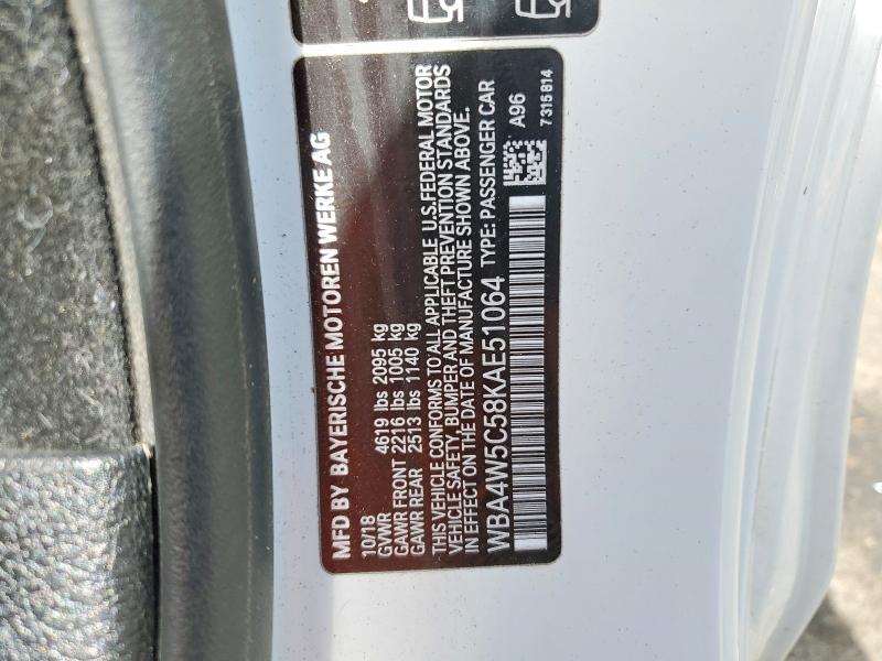 Aukcja sprzedaży 2019 Bmw 430xi, vin: WBA4W5C58KAE51064, numer aukcji: 57877426
