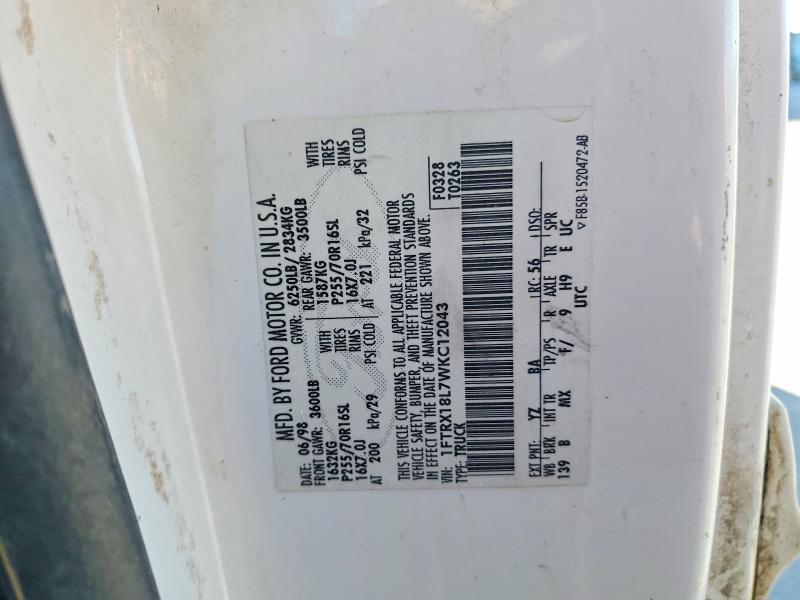 Продаж на аукціоні авто 1998 Ford F150, vin: 1FTRX18L7WKC12043, номер лоту: 55841746