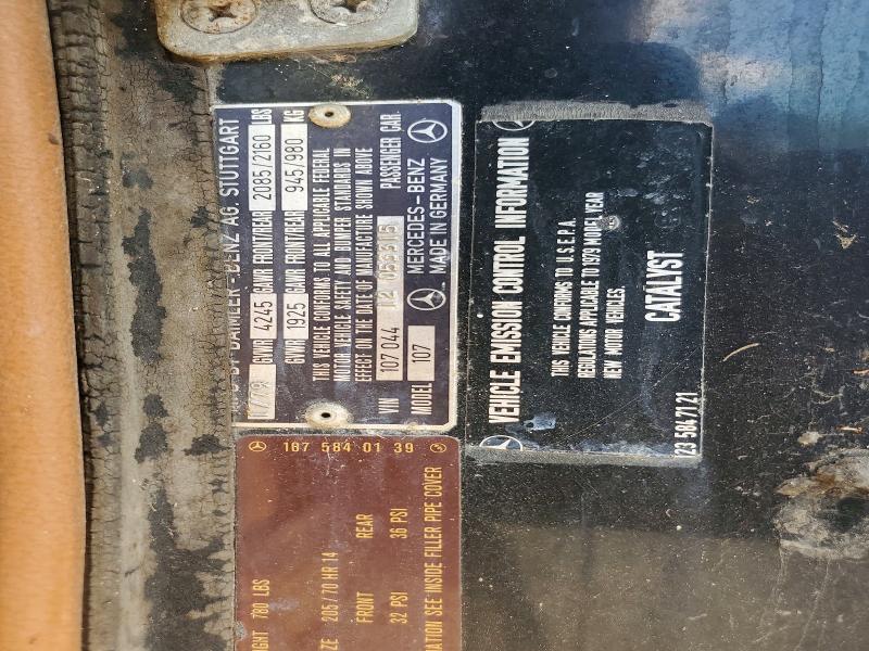 Aukcja sprzedaży 1979 Mercedes-benz 450, vin: 10704412053315, numer aukcji: 85619545