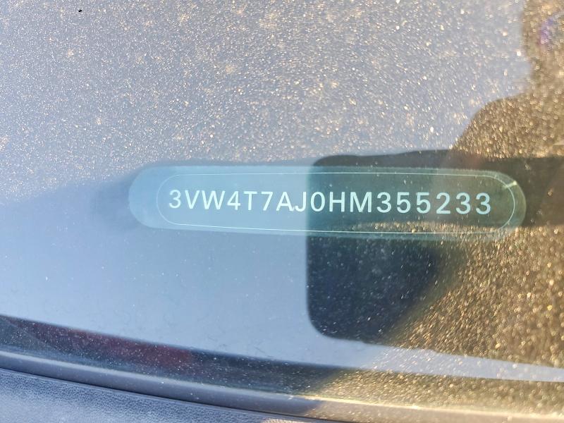 56240646 :رقم المزاد ، 3VW4T7AJ0HM355233 vin ، 2017 Volkswagen Jetta مزاد بيع