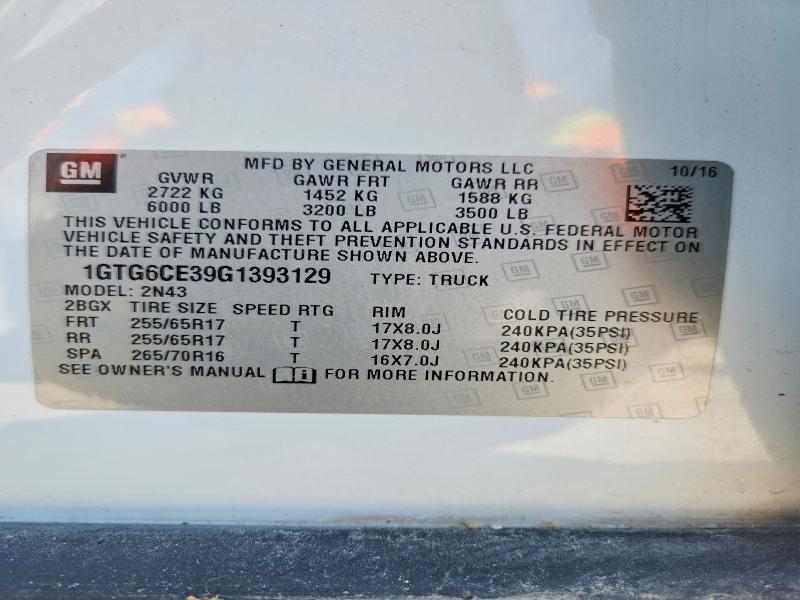 Продаж на аукціоні авто 2016 Gmc Canyon, vin: 1GTG6CE39G1393129, номер лоту: 55721836