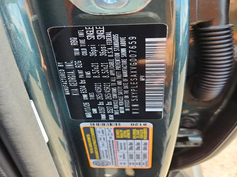 58915806 :رقم المزاد ، 5XYPLESAXVG007659 vin ، 2027 Kia Telluride Hybrid مزاد بيع