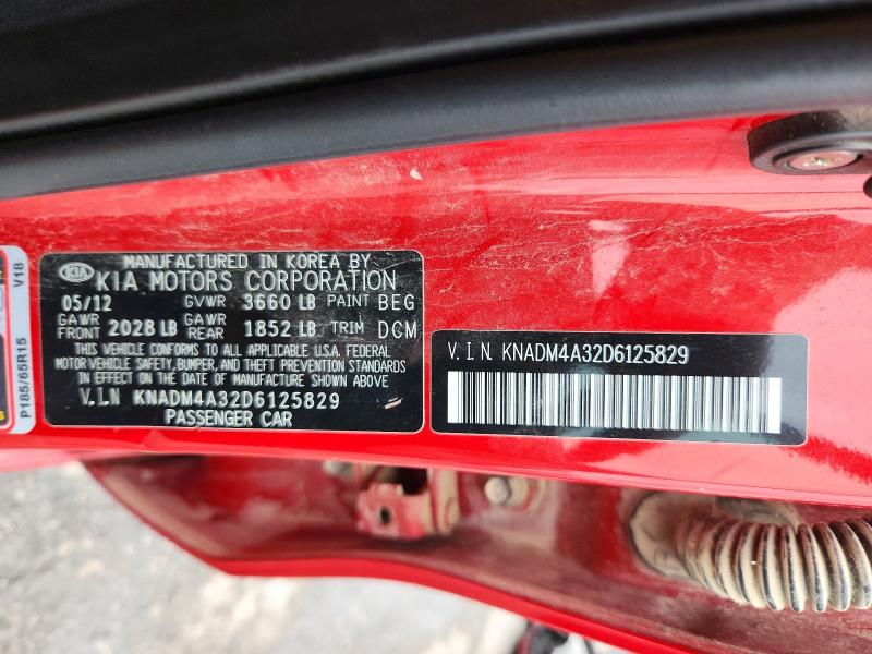56425946 :رقم المزاد ، KNADM4A32D6125829 vin ، 2013 Kia Rio مزاد بيع