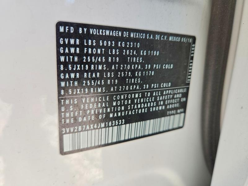 57675036 :رقم المزاد ، 3VV2B7AX4JM163533 vin ، 2018 Volkswagen Tiguan مزاد بيع
