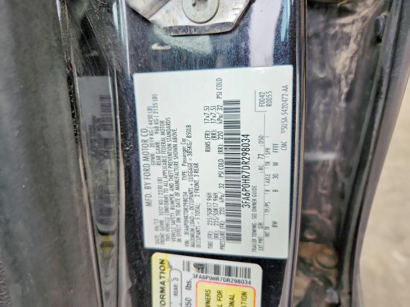 Aukcja sprzedaży 2013 Ford Fusion, vin: 3FA6P0HR7DR298034, numer aukcji: 58806216