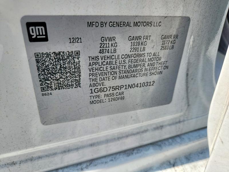 Продажа на аукционе авто 2022 Cadillac Ct4-v, vin: 1G6D75RP1N0410312, номер лота: 59000006