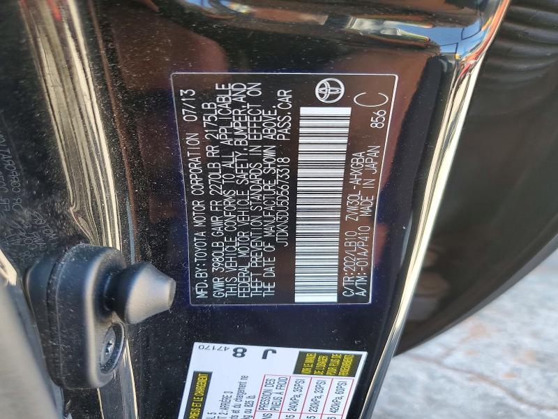 55809556 :رقم المزاد ، JTDKN3DU5D5673318 vin ، 2013 Toyota Prius مزاد بيع