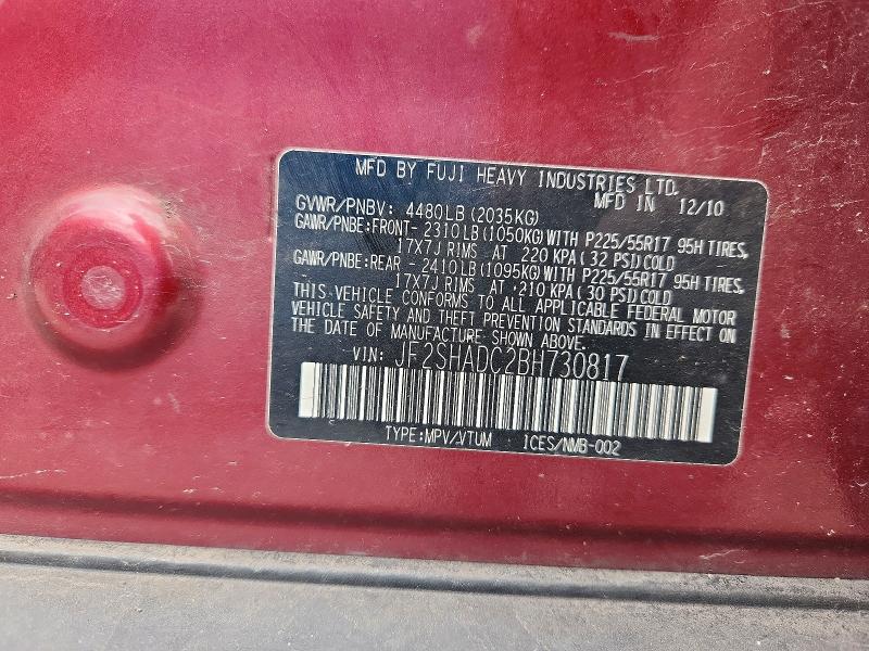 Продажа на аукционе авто 2011 Subaru Forester, vin: JF2SHADC2BH730817, номер лота: 56446596
