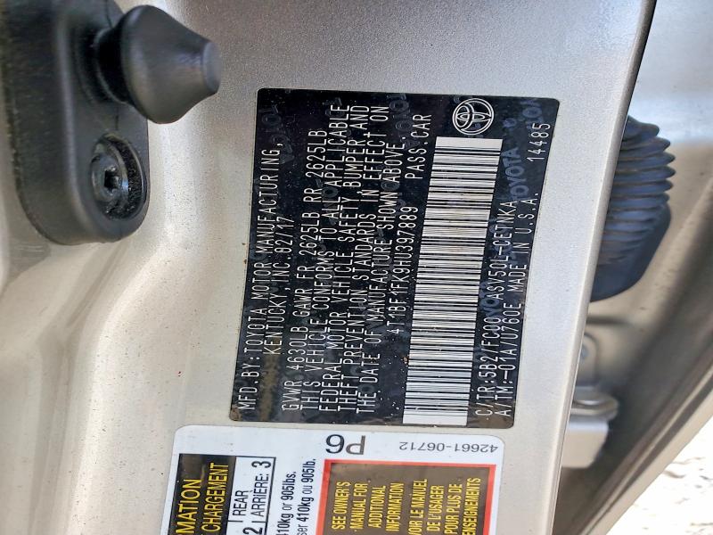 56991586 :رقم المزاد ، 4T1BF1FK9HU397889 vin ، 2017 Toyota Camry مزاد بيع