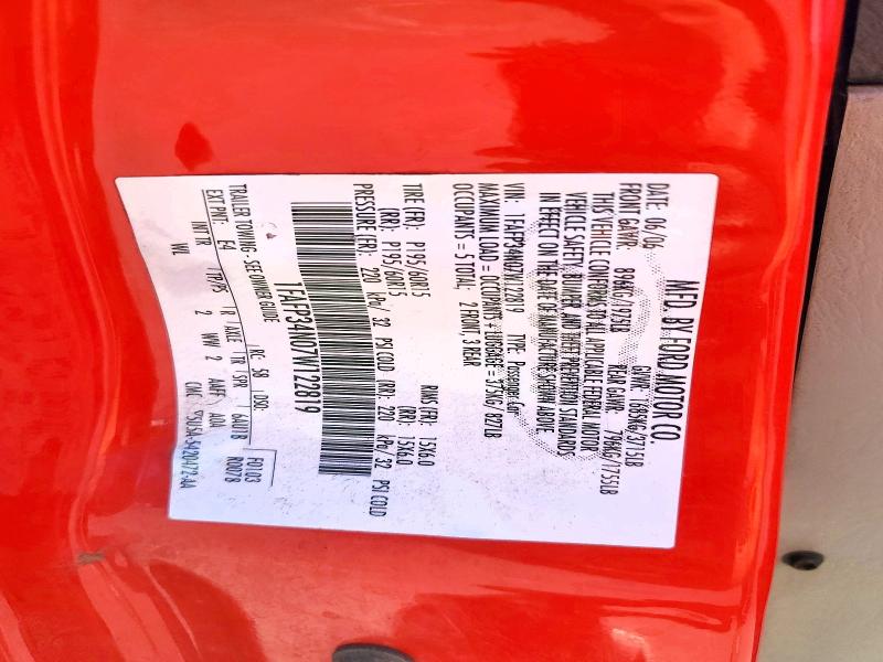 2007 Ford Focus მანქანა იყიდება აუქციონზე, vin: 1FAFP34N07W122819, აუქციონის ნომერი: 57438126